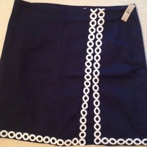 Talbots Navy & White Skort- Size 14